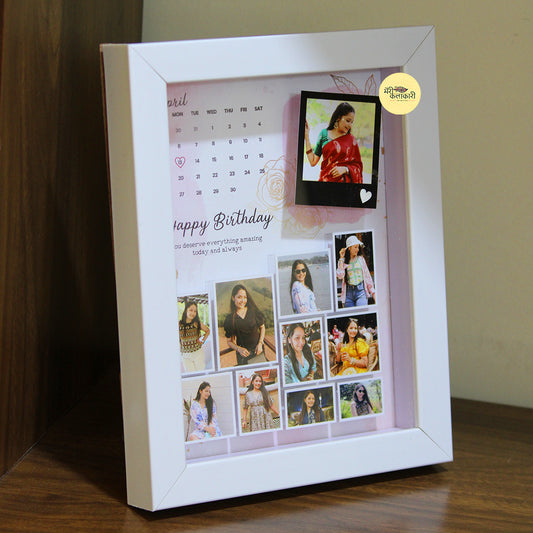 Personalised Birthday Calendar Depth Frame