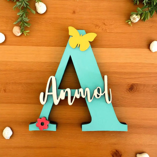 Personalized Handcrafted Monogram Name Initial Fridge Magnet
