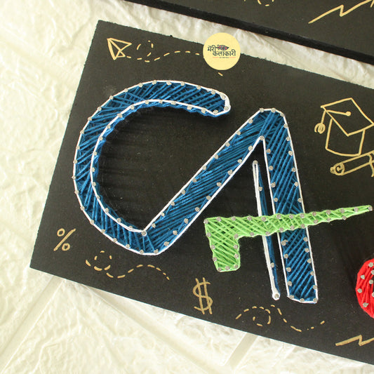 String Art Personalized CA Nameplate for Chartered Accountants