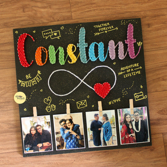 Constant – Handcrafted Personalized String Art Wall Frame with Photos
