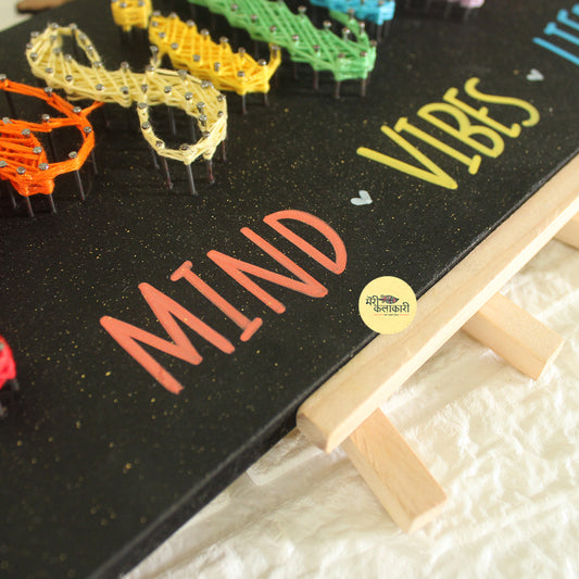 Positive Mind Vibes Life String Art Motivational Wall Decor