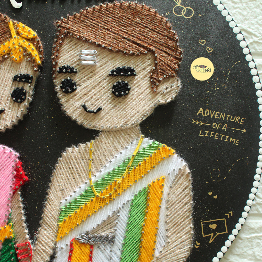 South Indian Couple String Art | Personalized Wedding & Anniversary Gift