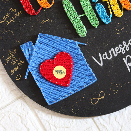 Customized Family String Art Name Board Decor