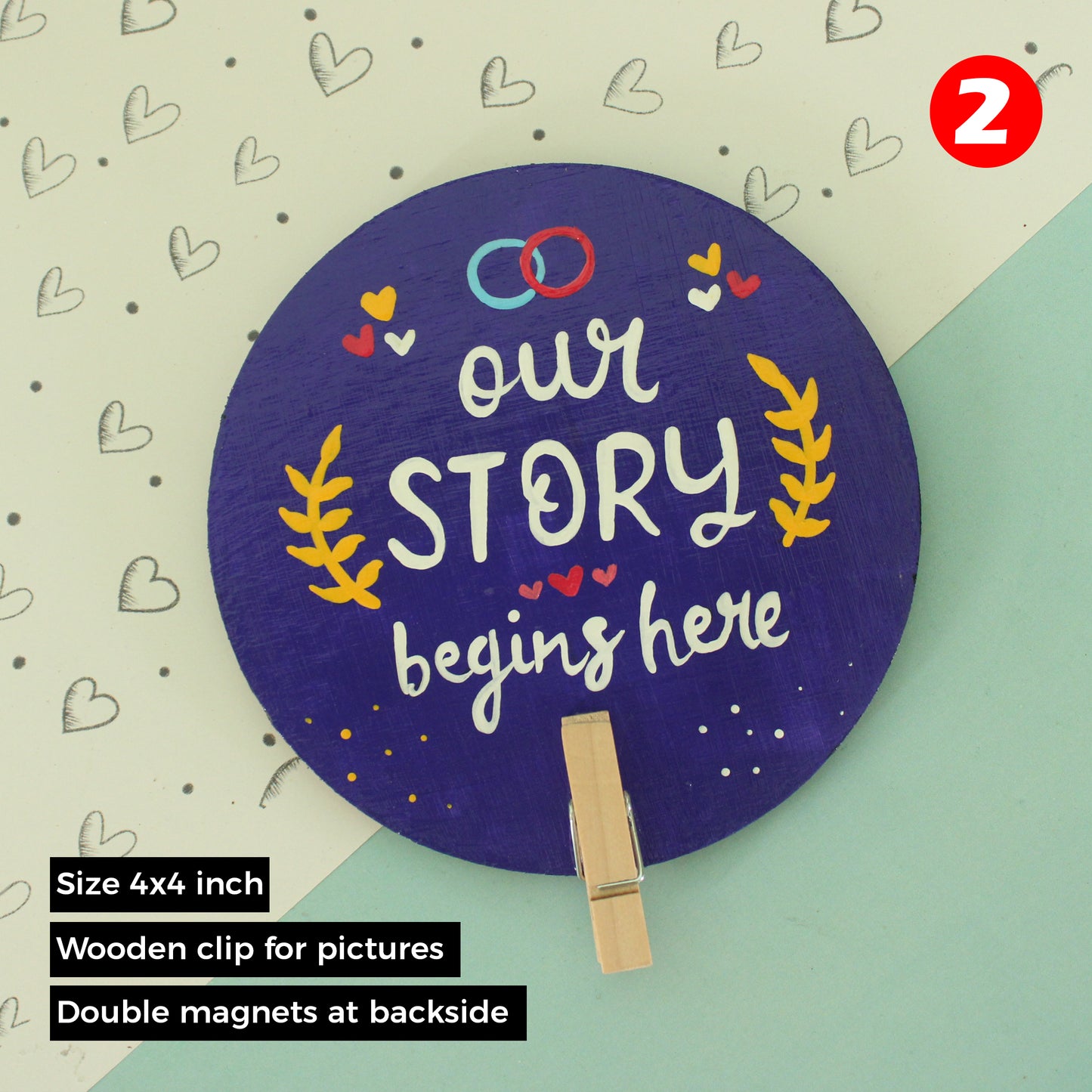 Customized Hand Painted Fridge Magnet With Photos