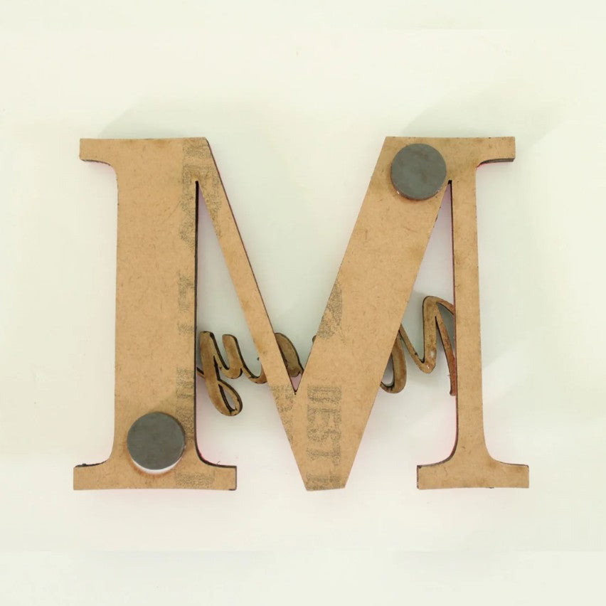 Personalized Handcrafted Monogram Name Initial Fridge Magnet