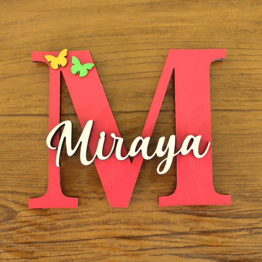 Personalized Handcrafted Monogram Name Initial Fridge Magnet
