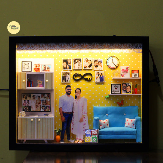 The Living Room Story Personalized Miniature Shadow Box