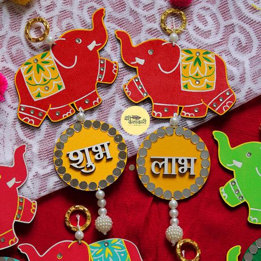 Elephant Shubh Labh Wall Decor