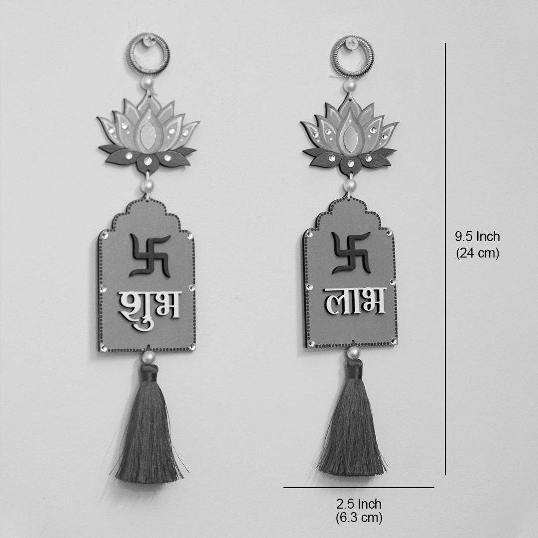 Mini Jharokha With Lotus Shubh-Labh Hanging