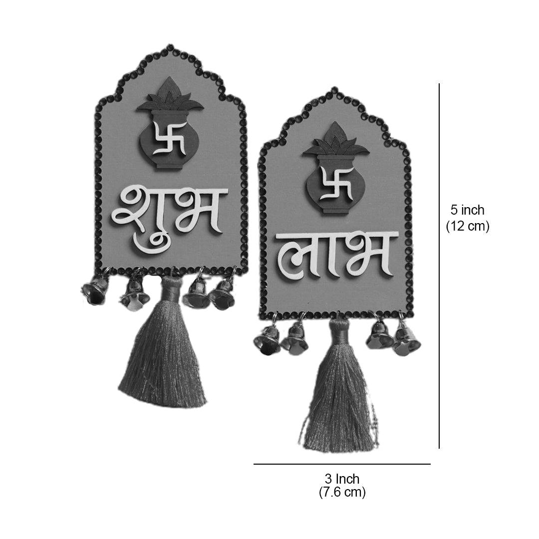 Shubh Labh Jharoka Wall Decor with Bells