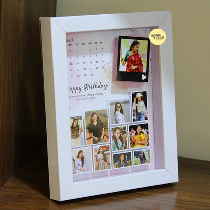 Personalised Birthday Calendar Depth Frame