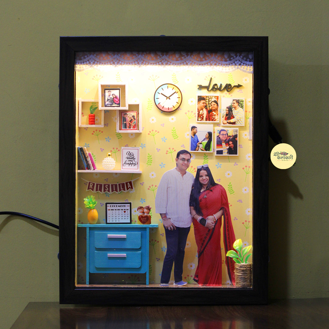 Little Wall of Happiness Personalized Miniature Shadow Box Frame