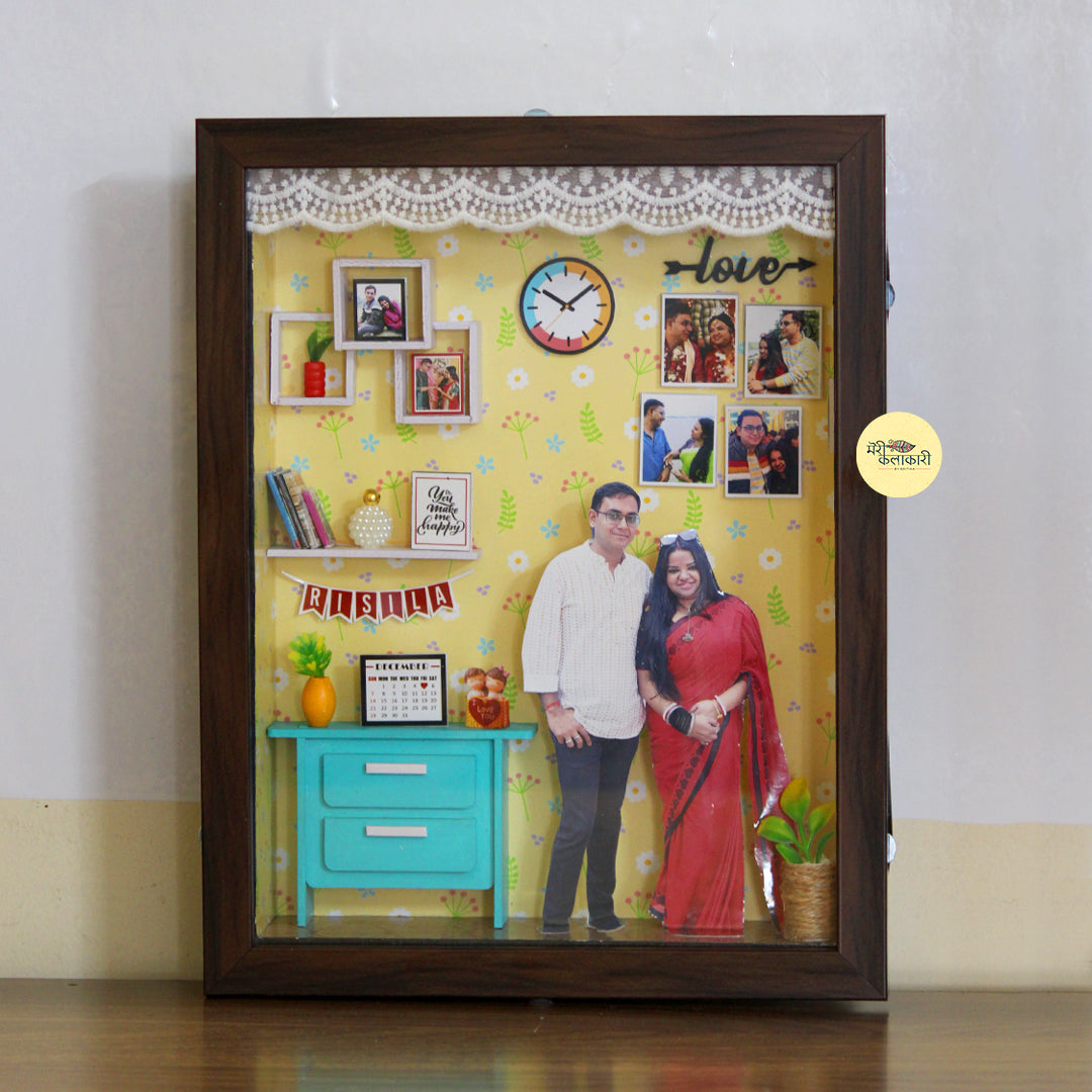 Little Wall of Happiness Personalized Miniature Shadow Box Frame