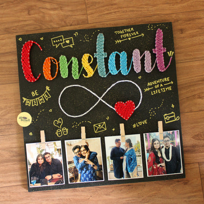 Constant – Handcrafted Personalized String Art Wall Frame with Photos