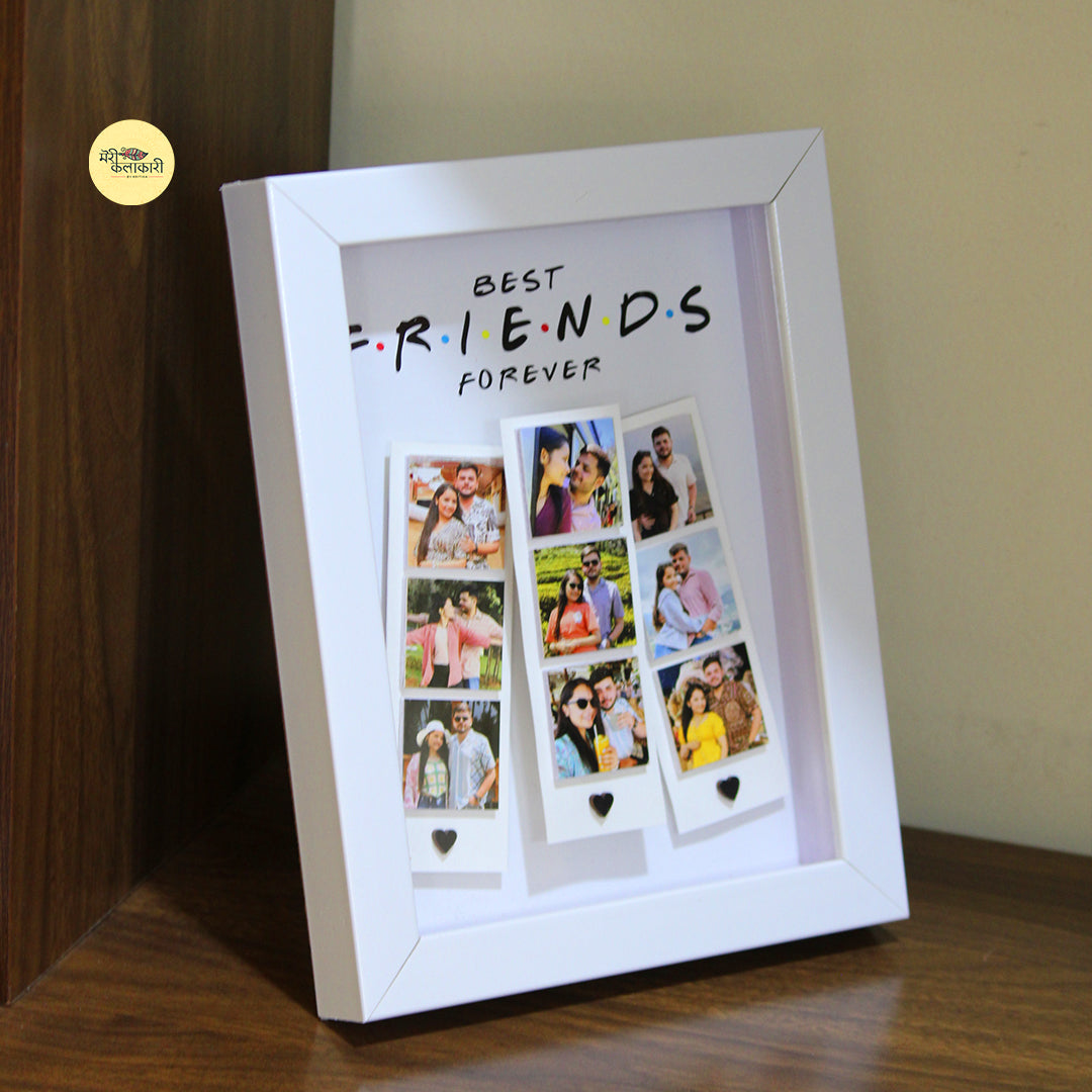 Personalised Best Friends Polaroid Depth Frame