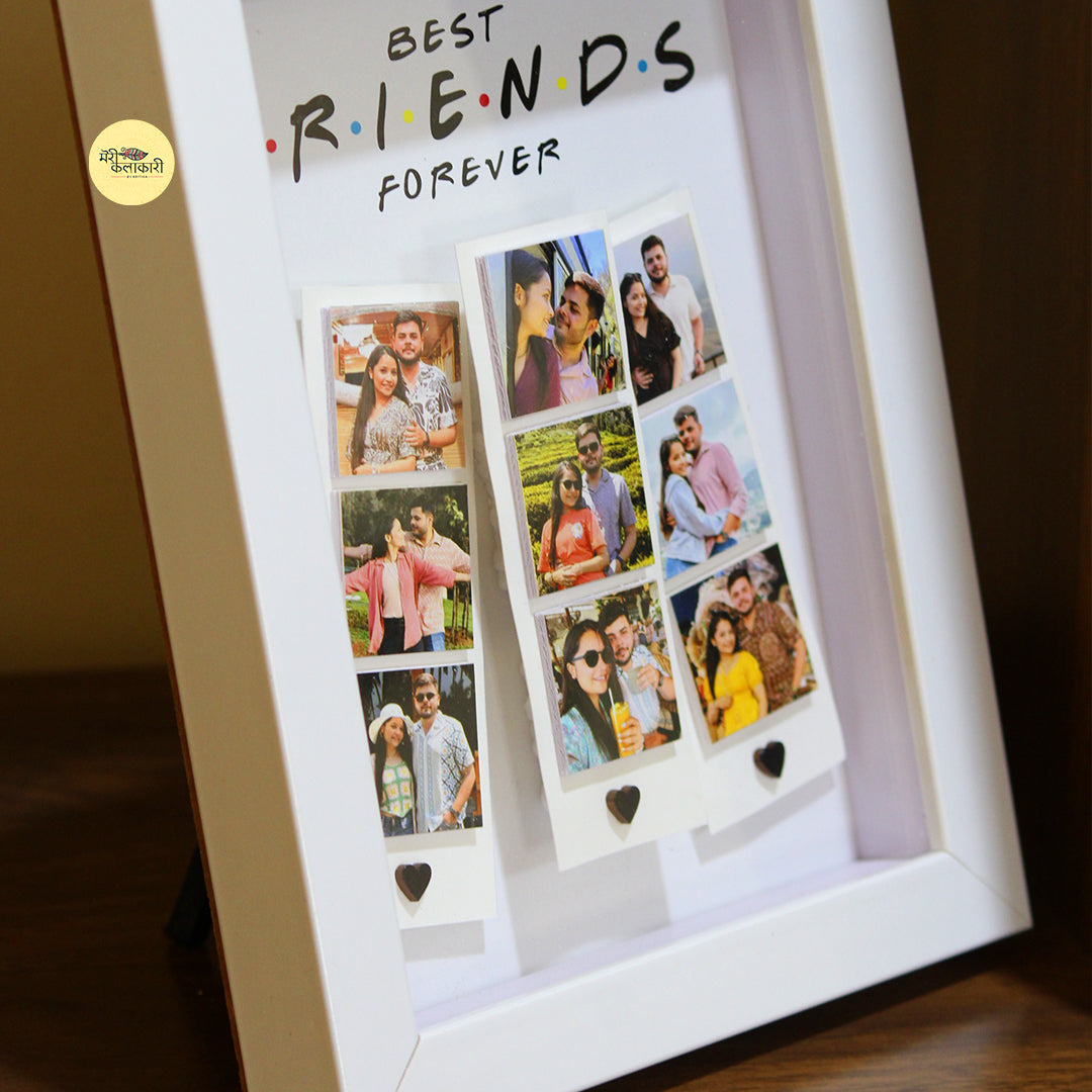 Personalised Best Friends Polaroid Depth Frame