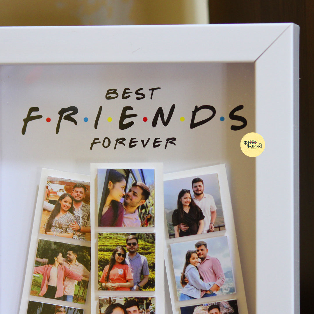 Personalised Best Friends Polaroid Depth Frame