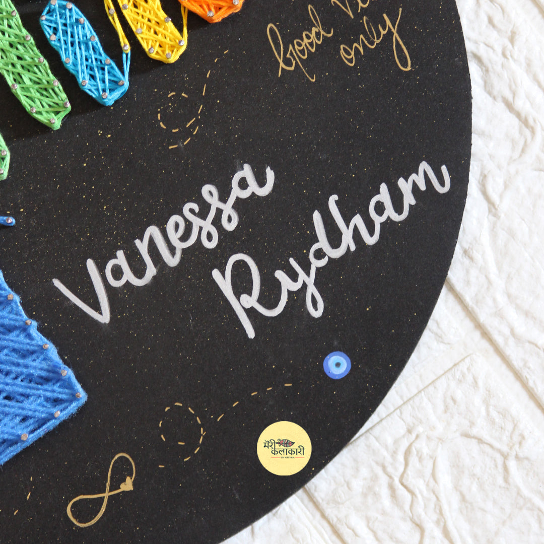 Customized Family String Art Name Board Decor