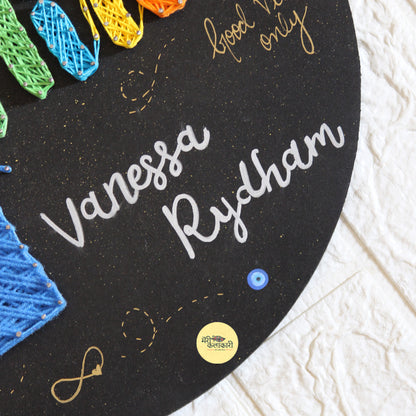 Customized Family String Art Name Board Decor