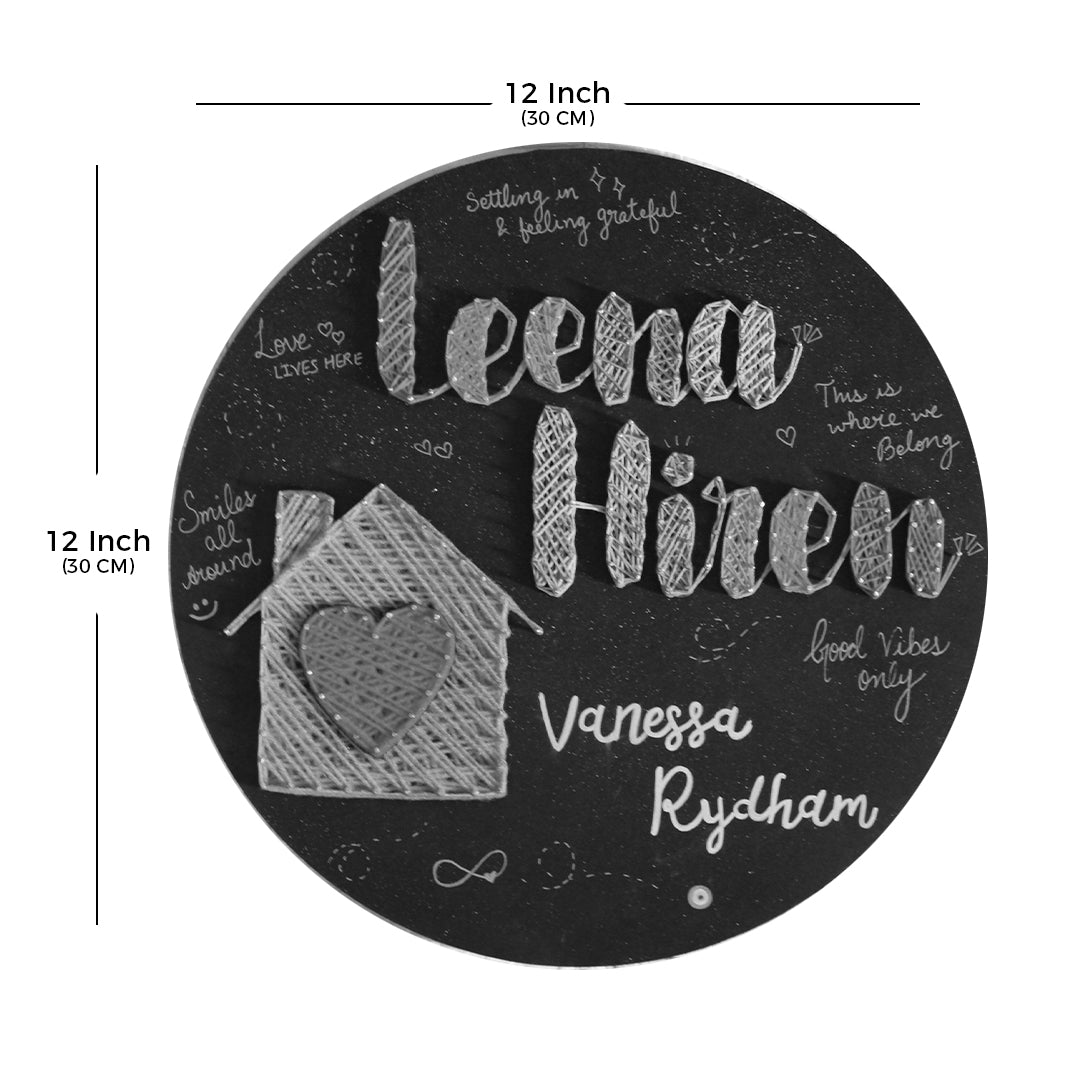 Customized Family String Art Name Board Decor