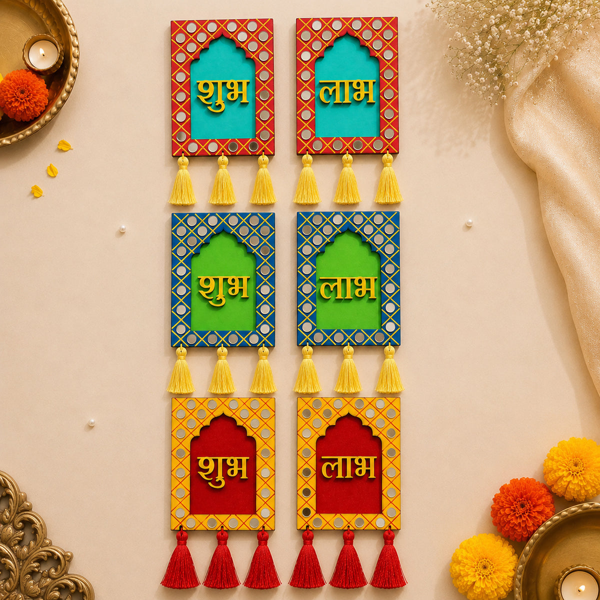 Jharokha Shubh Labh with Mirror Wall Decor