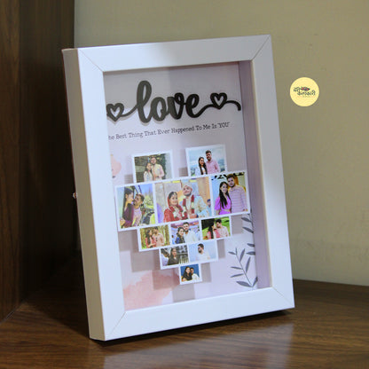 Personalised Love Heart Photo Collage Depth Frame