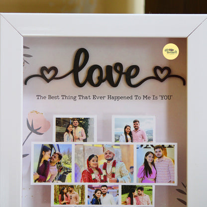 Personalised Love Heart Photo Collage Depth Frame