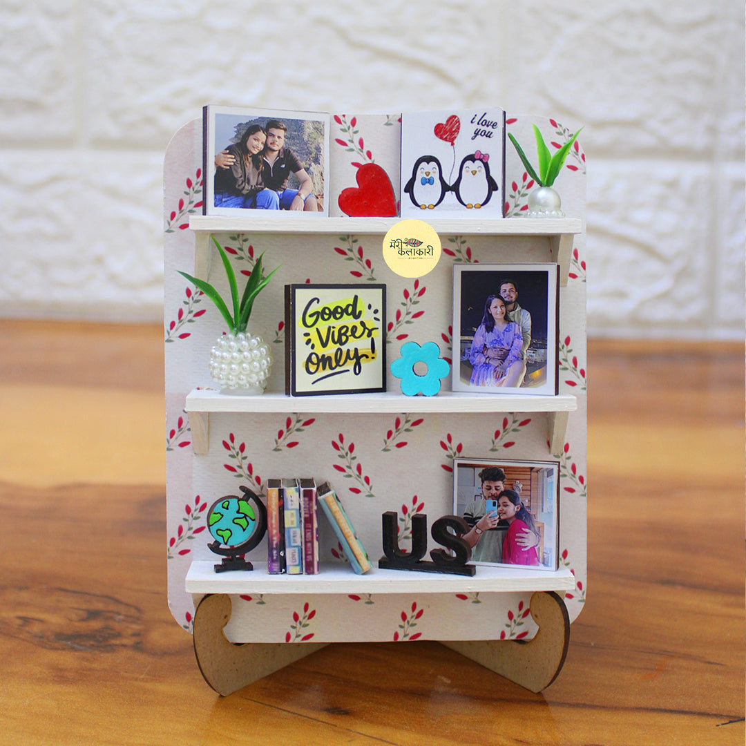 Personalized Miniature Shelf Gift With Photos & Decor