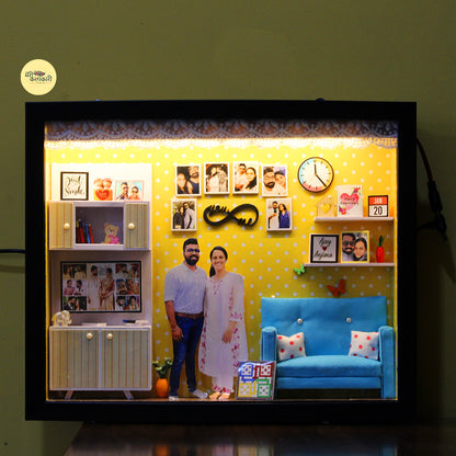 The Living Room Story Personalized Miniature Shadow Box