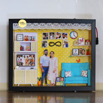 The Living Room Story Personalized Miniature Shadow Box
