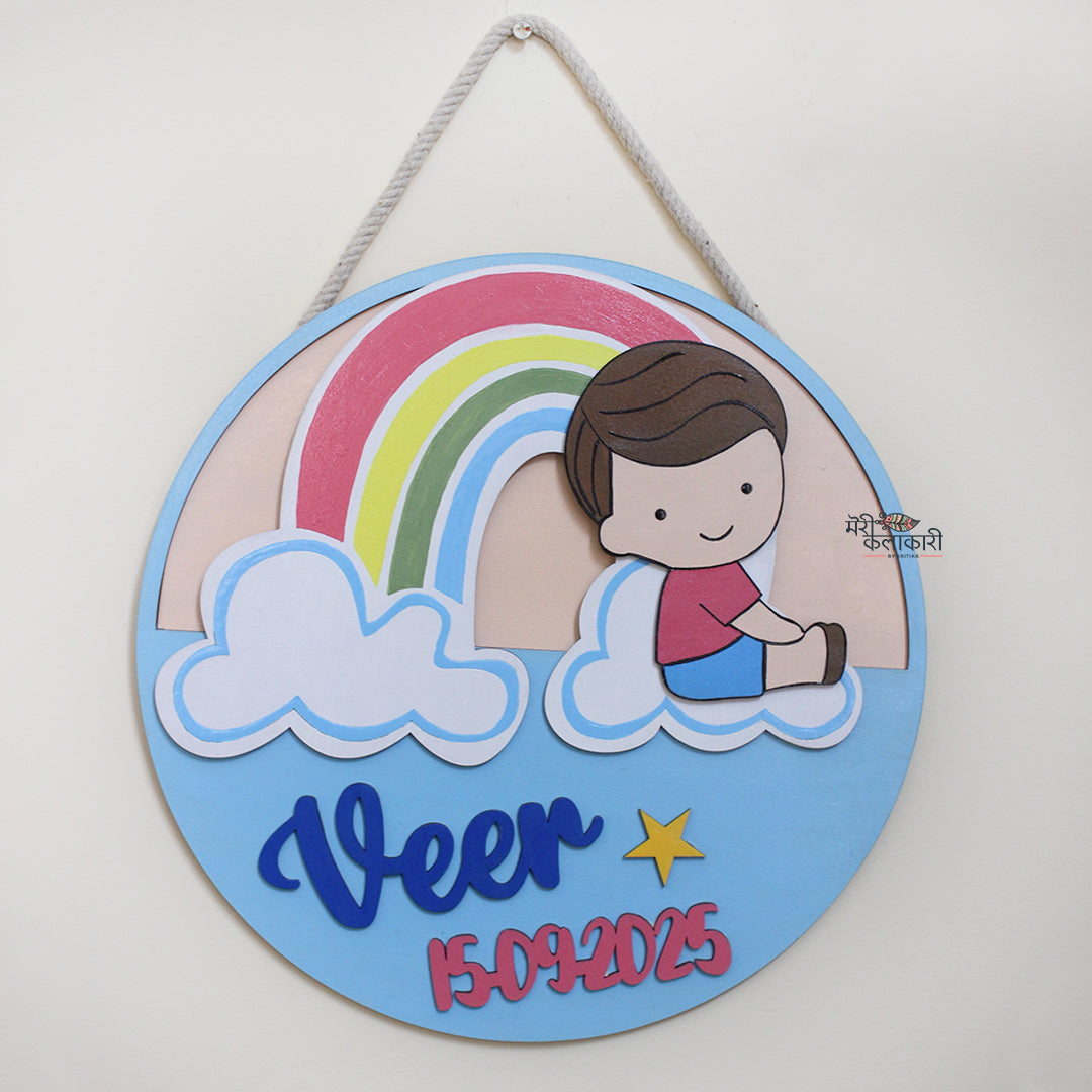 Personalized Handpainted Kids Name Board